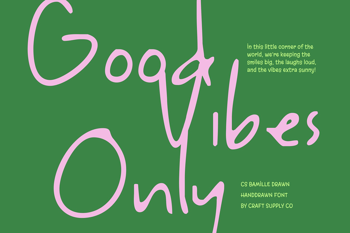 CS Bamille Drawn, a Handwritten Font by Craft Supply Co. (Photo 6 of 8)