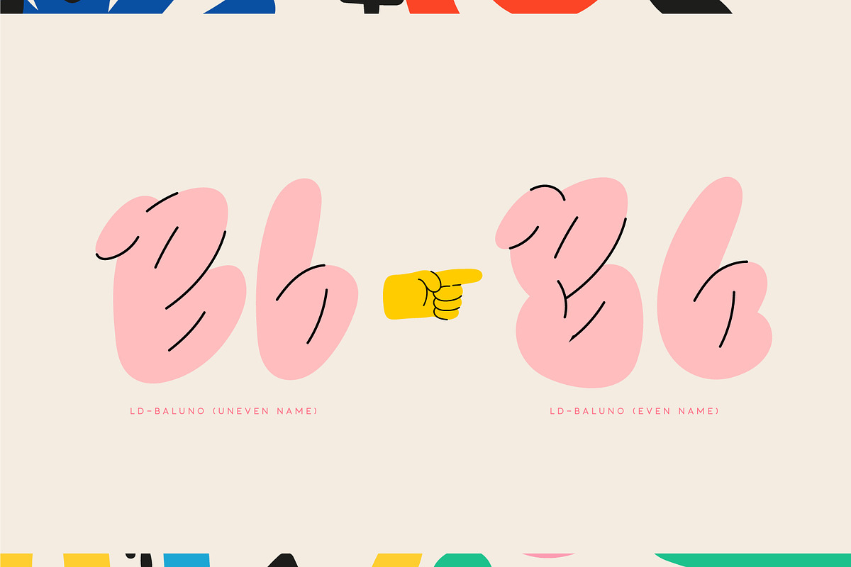 Baluno. OTF-SVG Color font family., a Symbol Font by Luxfont (Photo 2 of 12)