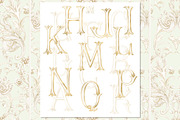 Floral crest hand drawn clipart, a Decorative Illustration by WonderWonder (Thumbnail 5 of 6)