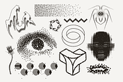 82 Vector Dither Y2K Shapes Pack, a Graphic by softulka (Thumbnail 5 of 10)