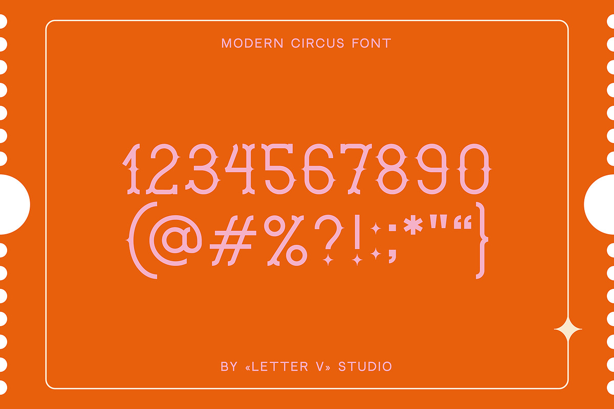 MODERN CIRCUS - vintage display font, a Serif Font by LETTER V studio (Photo 4 of 7)