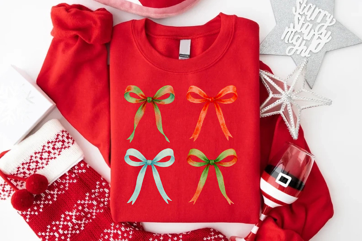 Preppy Christmas Bow PNG, an Illustration by Libby Wishes (Photo 8 of 8)