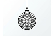 Festive Filigree Bauble Silhouette, an Object Graphic by Creativeshirt (Thumbnail 2 of 5)