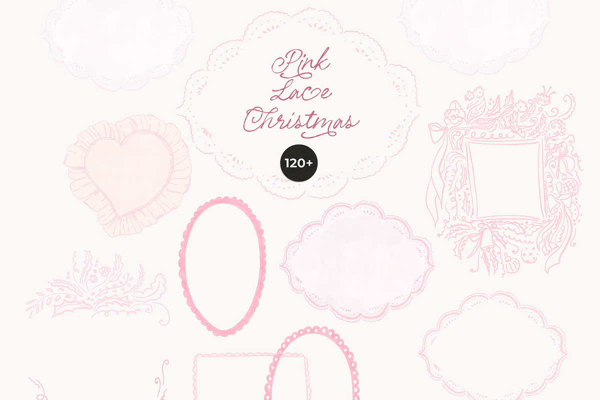 Pink Lace Christmas, an Object Graphic by Lana Elanor (Photo 6 of 12)