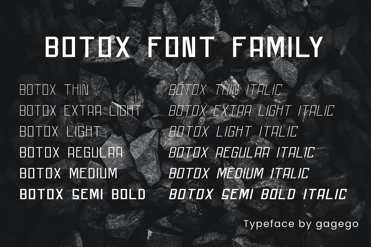 Botox font sans serif, a Sans Serif Font by gagego (Photo 5 of 5)