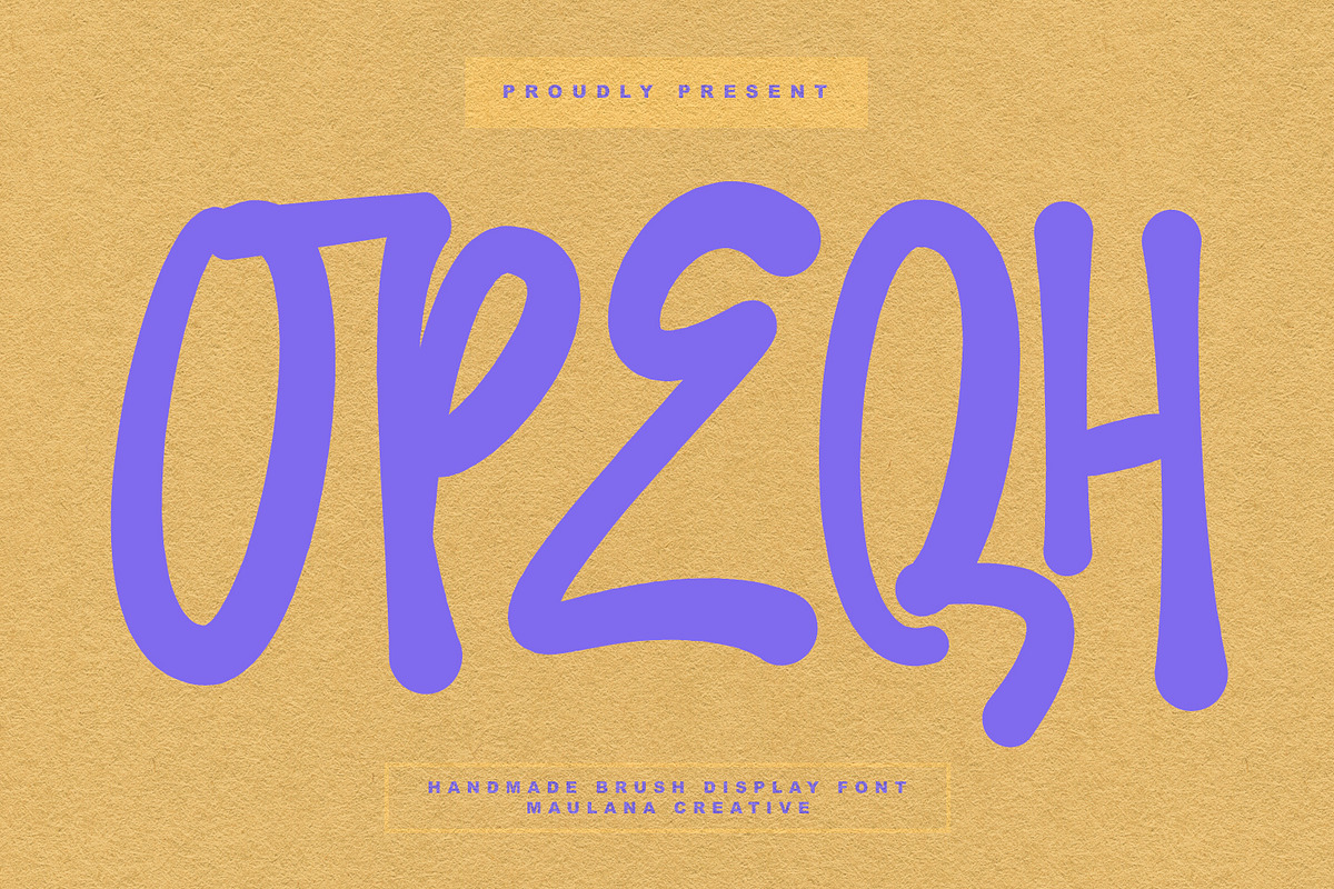 Opeqh Handmade Stylish Display Brush, a Handwritten Font by Maulana Creative (Photo 1 of 8)