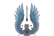 Mystical Bird with Arrow Vector, an Education Illustration by Tovarkovdesign (Thumbnail 3 of 9)