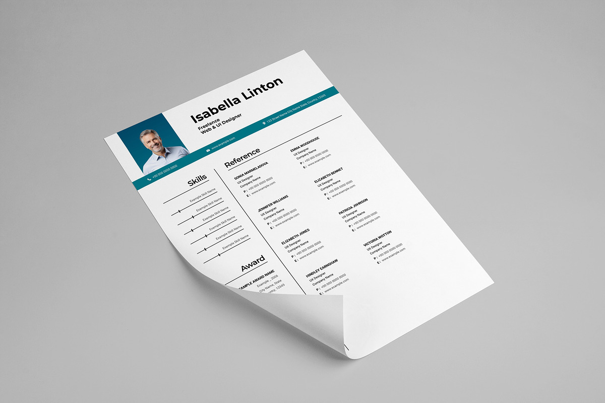 Creative Resume Layout with Cover preview 4