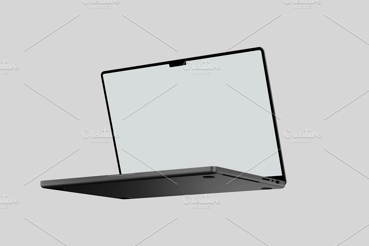 FLYING Macbook Laptop Mockups, a Device Mockup by Croma Studio (Photo 5 of 6)