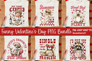 Funny Valentine's Day PNG Bundle, an Illustration by OK Design