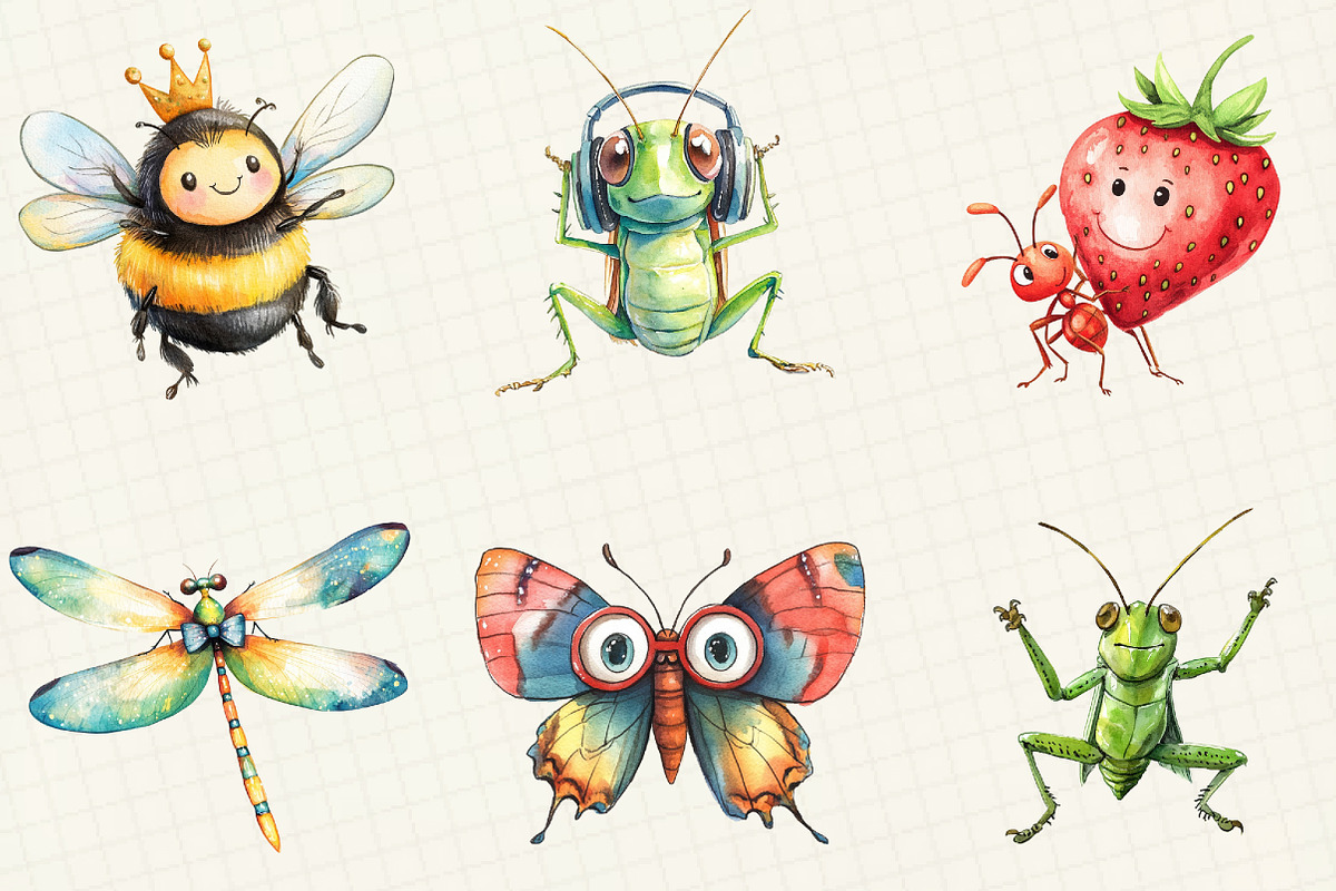 Quirky Whimsical Insects Animals, an Illustration by OK Design (Photo 3 of 5)