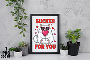 Funny Cat Valentine Sucker PNG, an Illustration by Daily.Designs (Thumbnail 3 of 5)