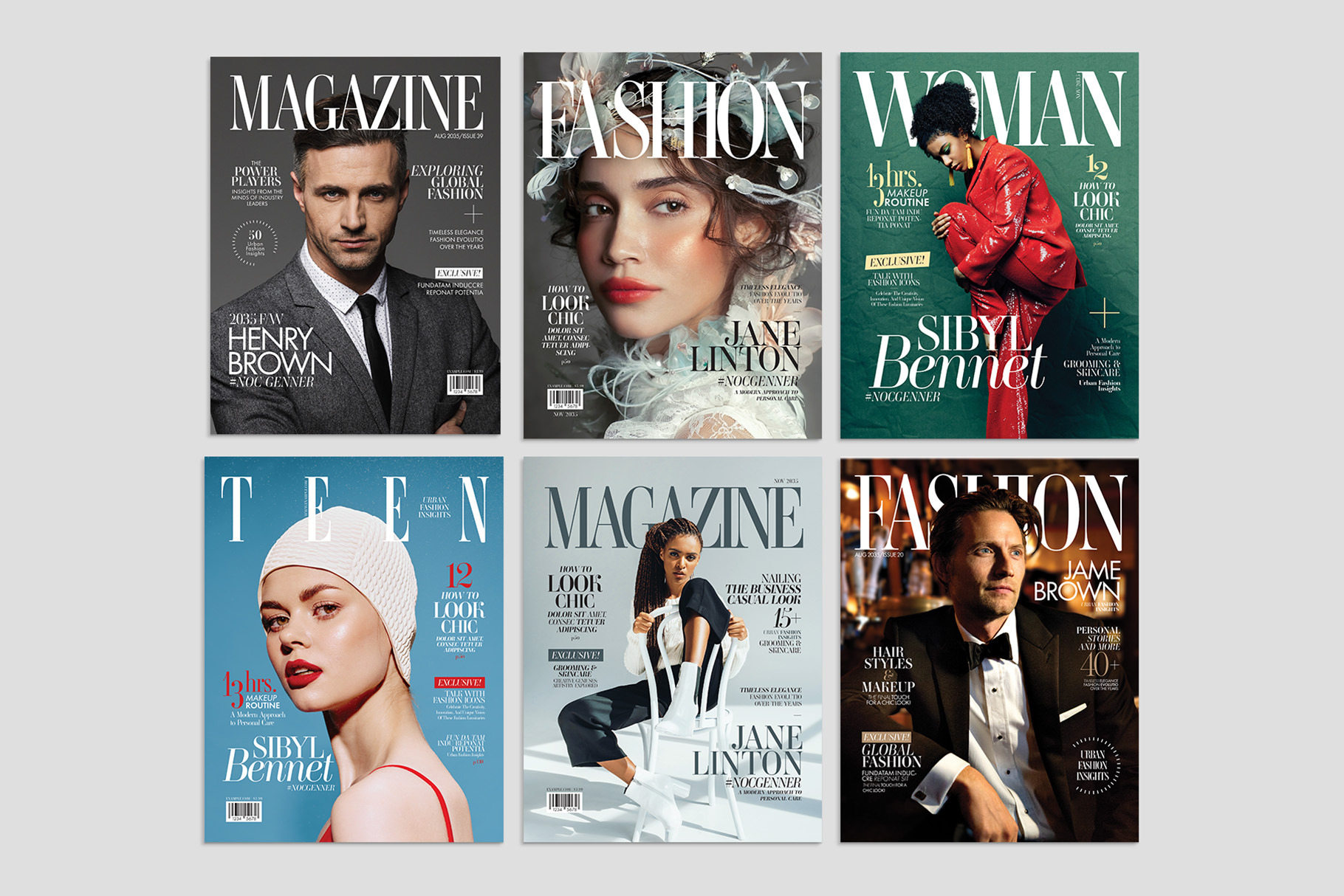 Magazine Cover Templates, a Magazine Template by BrandPacks