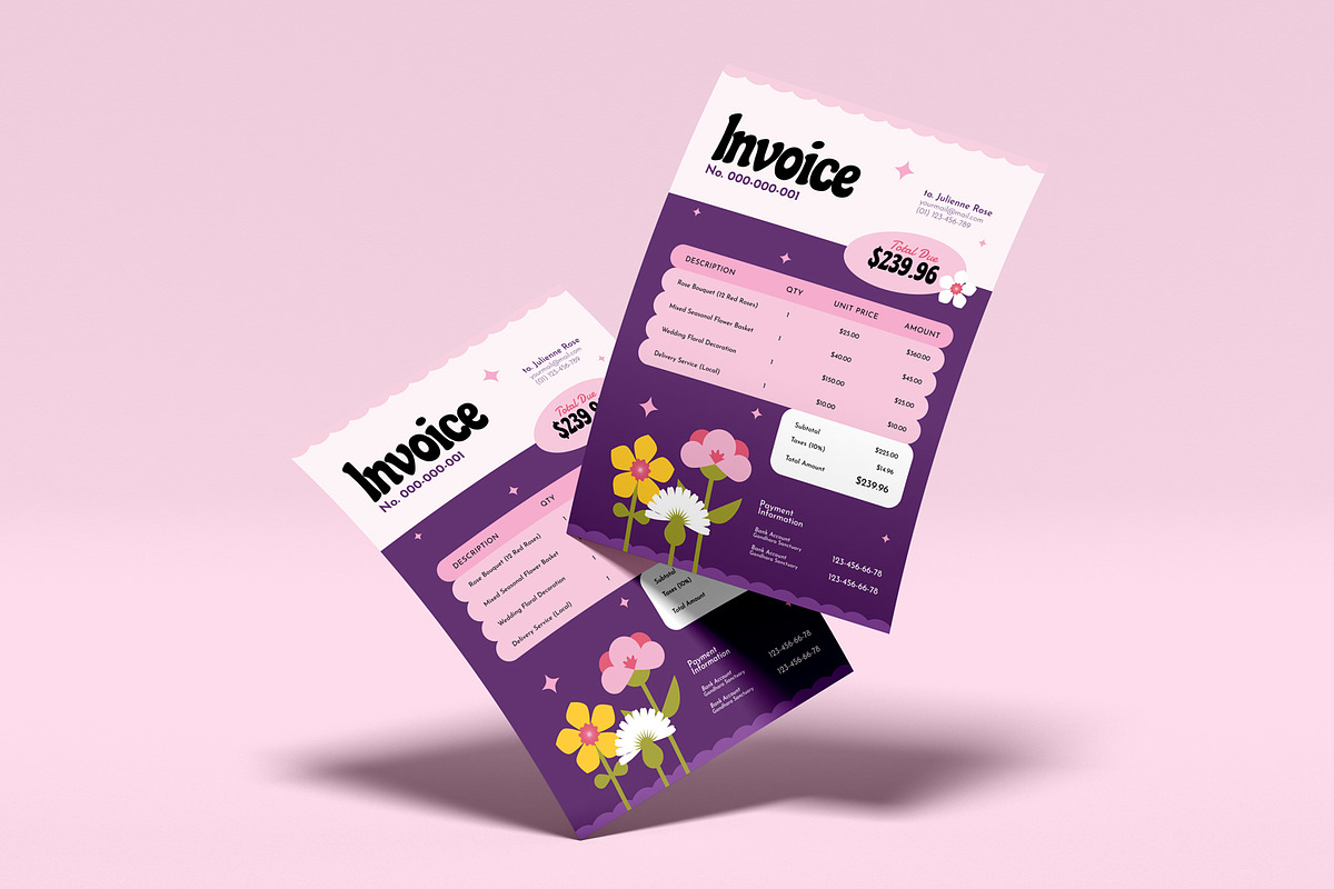 Bloomhara - Invoice, a Card Template by Fannan Studio (Photo 3 of 3)