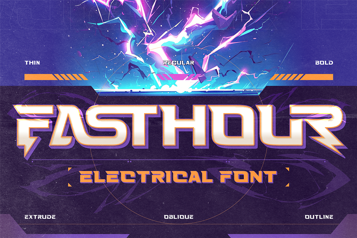 Fasthour, a Sans Serif Font by Burntilldead (Photo 1 of 12)