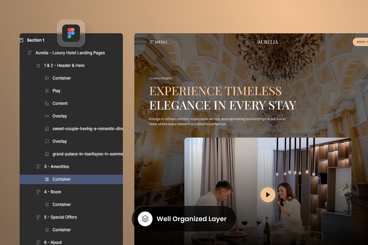 Aurelia - Hotel Landing Pages preview 2
