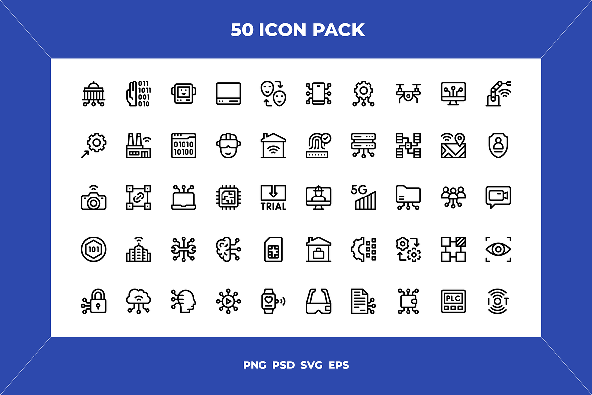 Digital technology icons, an Outline Icon by Wencory