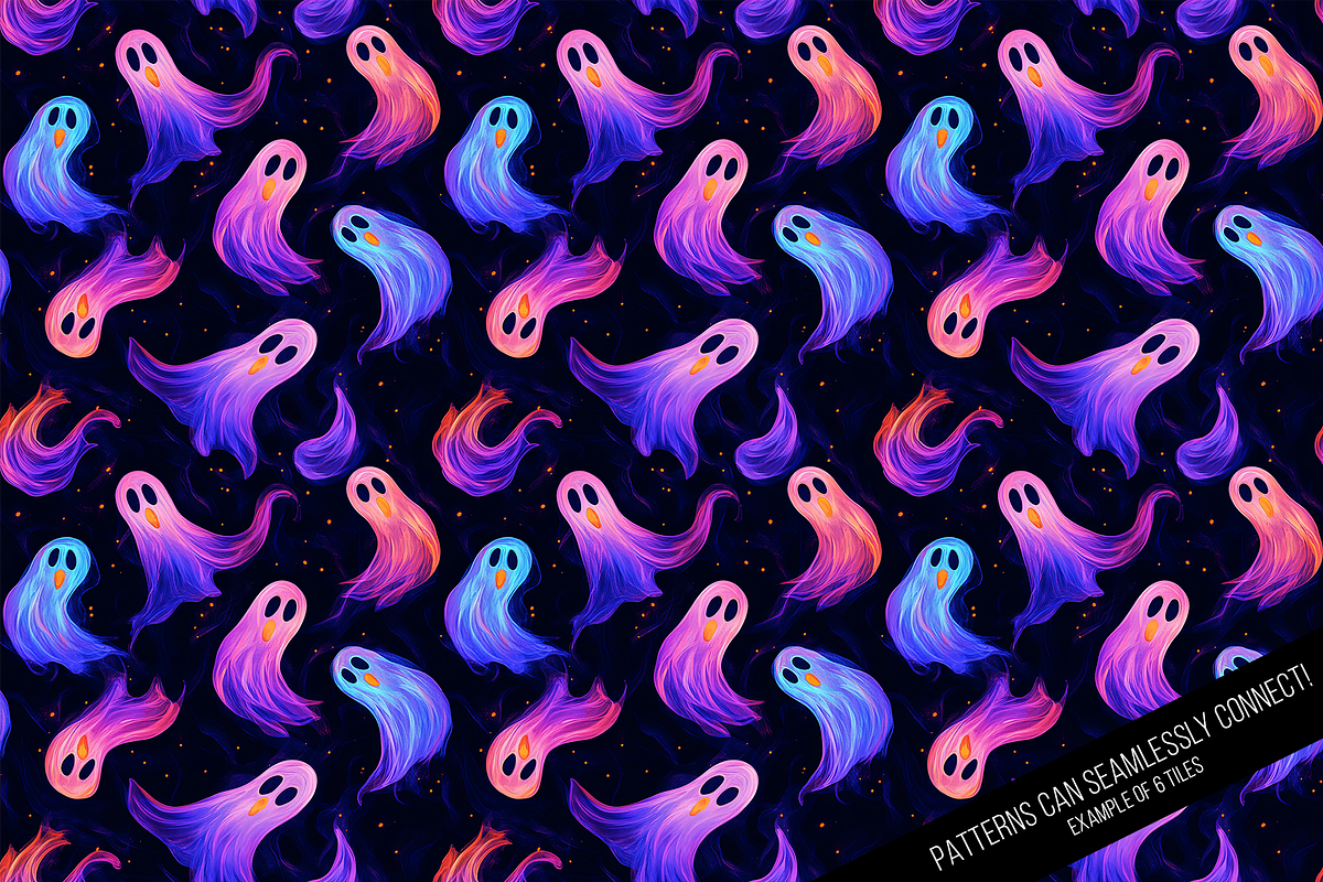 Neon Halloween Digital Paper, a Pattern Graphic by Chromolume Studio (Photo 18 of 28)