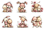 Easter Bunny Chick Clipart, an Illustration by CreationArt (Thumbnail 2 of 7)