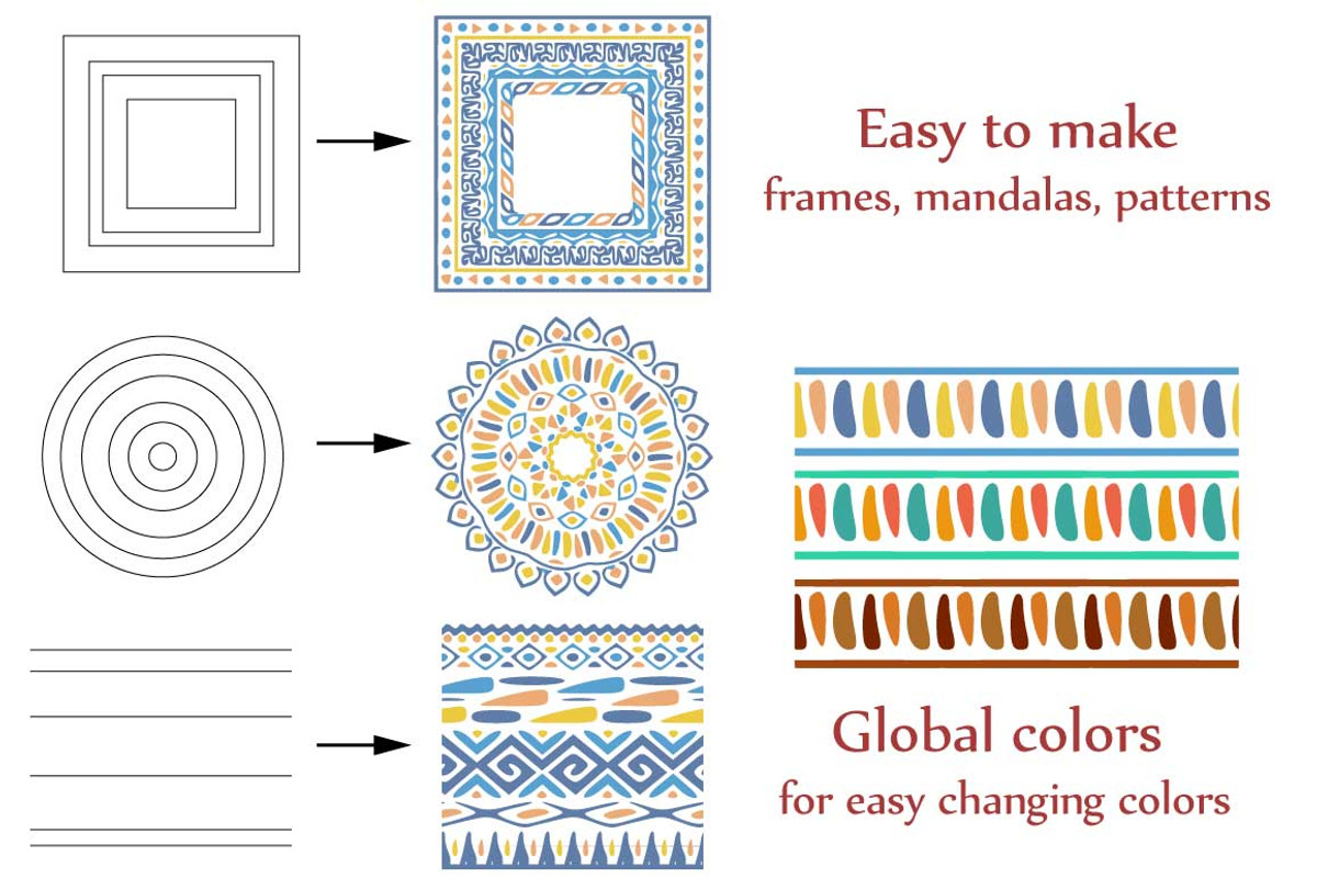 Tribal Force pattern brushes preview 3