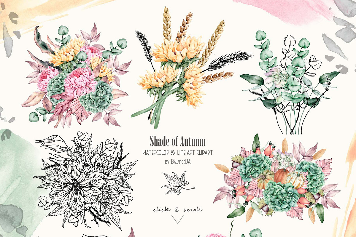 Shade of Autumn Watercolor Clipart, a Decorative Illustration by BalanceUA (Photo 5 of 18)