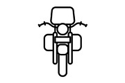 Motorcycle icon, an Outline Icon by Sumberpangan (Thumbnail 1 of 5)
