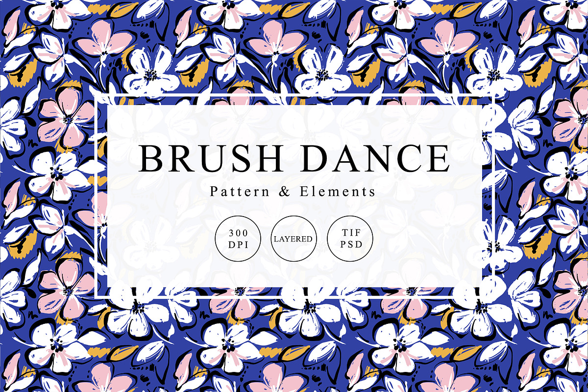 Brush dance. Pattern & elements, a Pattern Graphic by Tilling (Photo 1 of 5)
