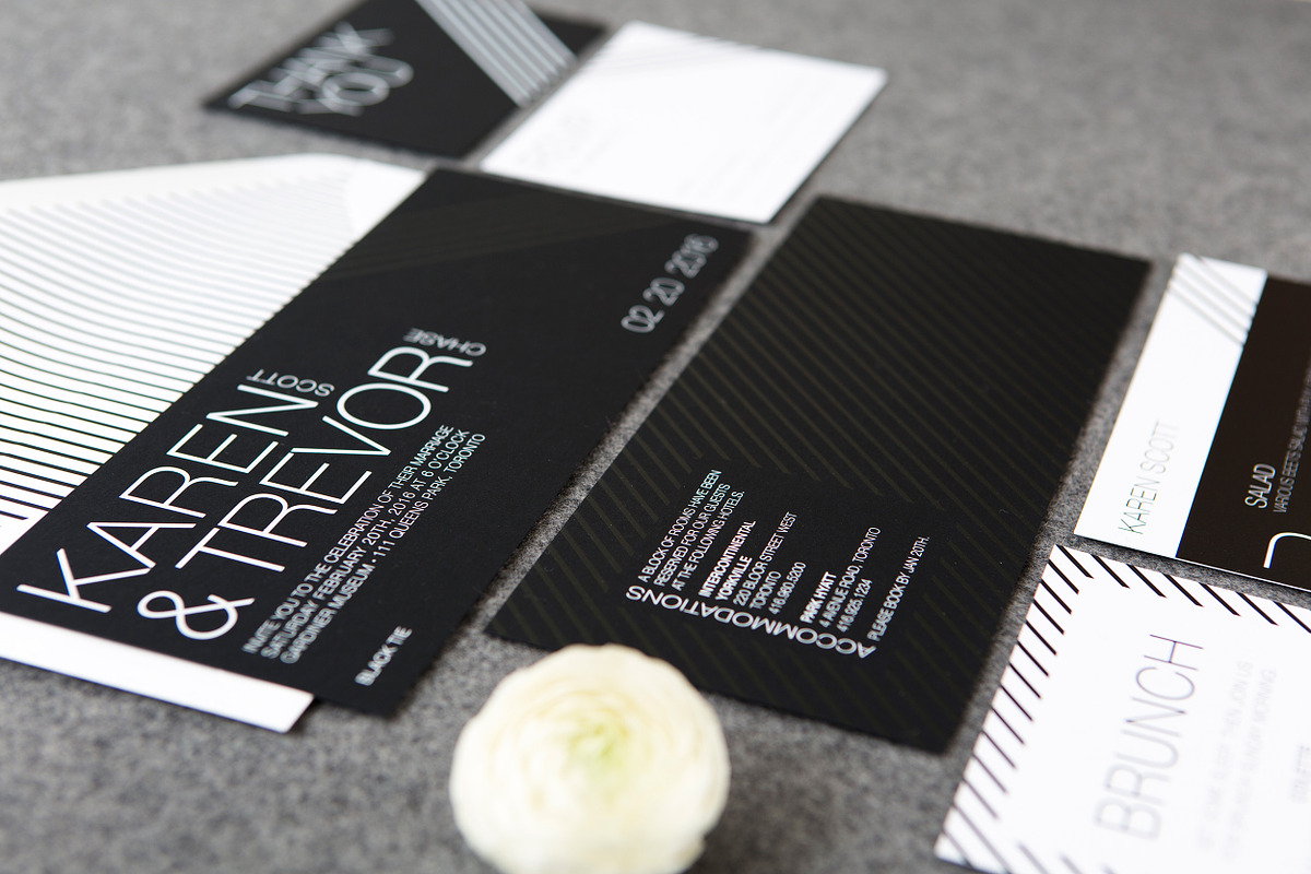 Black & White Stripes Wedding Suite, an Invitation Template by Laura K Invitations (Photo 2 of 6)