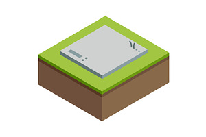 House construction Isometric stage, an Object Illustration by the8monkey