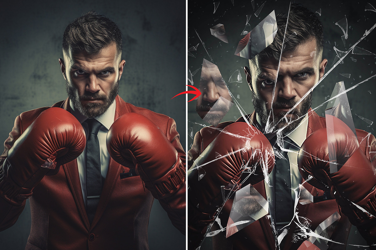 Broken Glass Photo Effect Bundle, an Action Add-On by Photoshop Action (Photo 5 of 25)