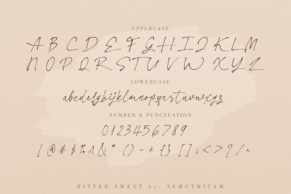 Bitter Sweet - Signature, a Handwritten Font by SemutHitam Creative (Photo 9 of 12)