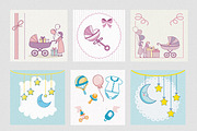 Baby Shower Clipart Bundle, an Illustration by Helospace (Thumbnail 6 of 10)