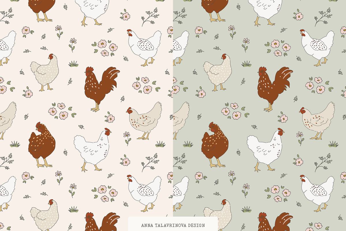 Cottagecore seamless pattern&clipart, a Pattern Graphic by Cozy pattern shop (Photo 2 of 5)