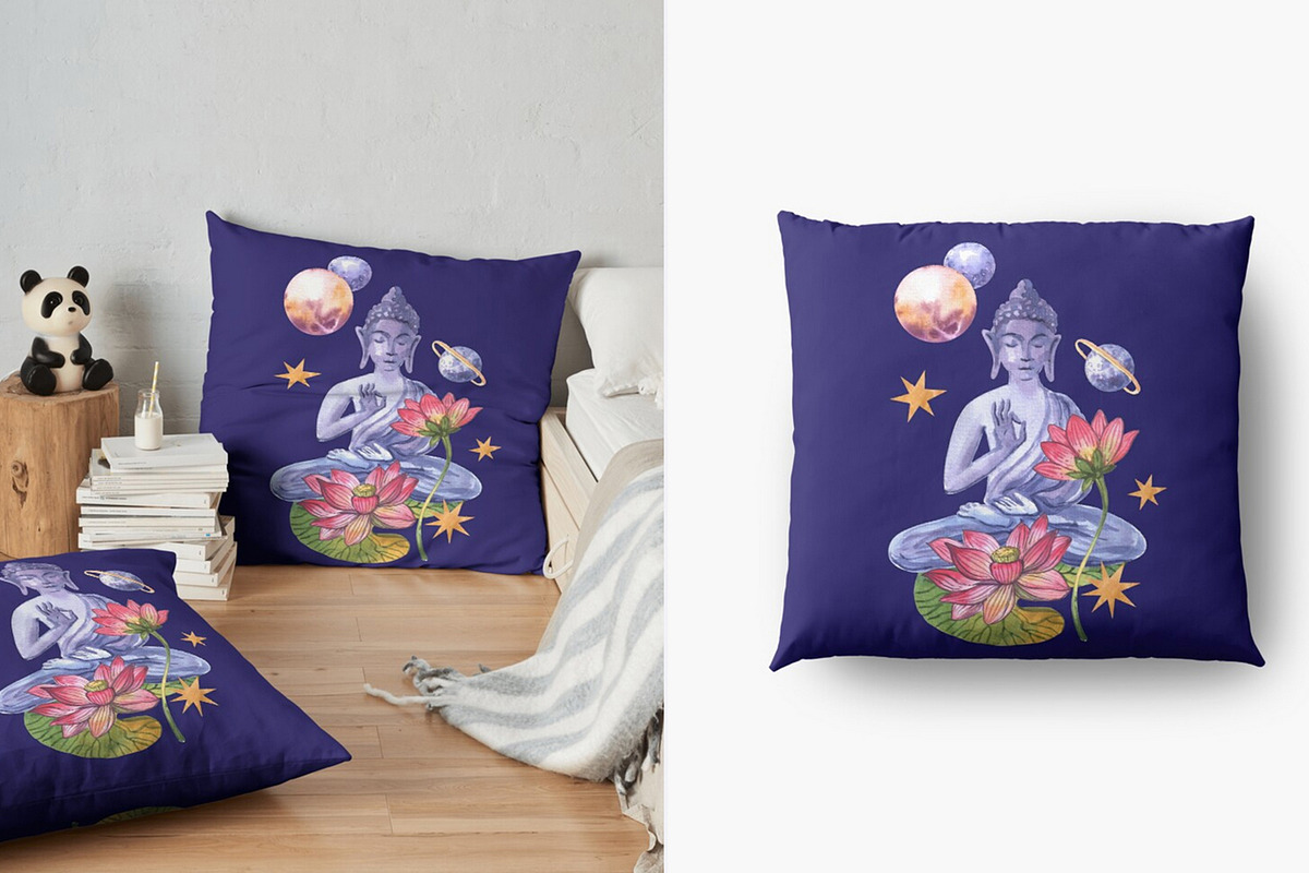 Watercolor buddha, an Illustration by Steshnikova (Photo 3 of 8)