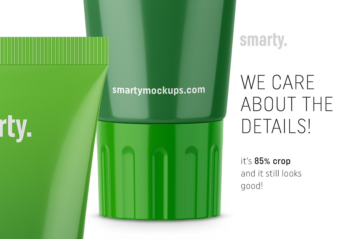 Glossy tube mockup, a Packaging Mockup by Smarty Mockups (Photo 4 of 5)
