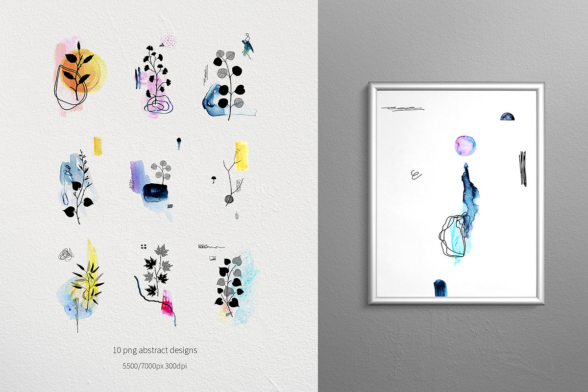 Modern graphic elements. Art leaves, an Object Graphic by white angel arts (Photo 5 of 19)