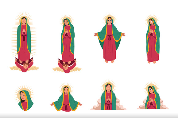 Virgin of Guadalupe Illustration Set preview 2