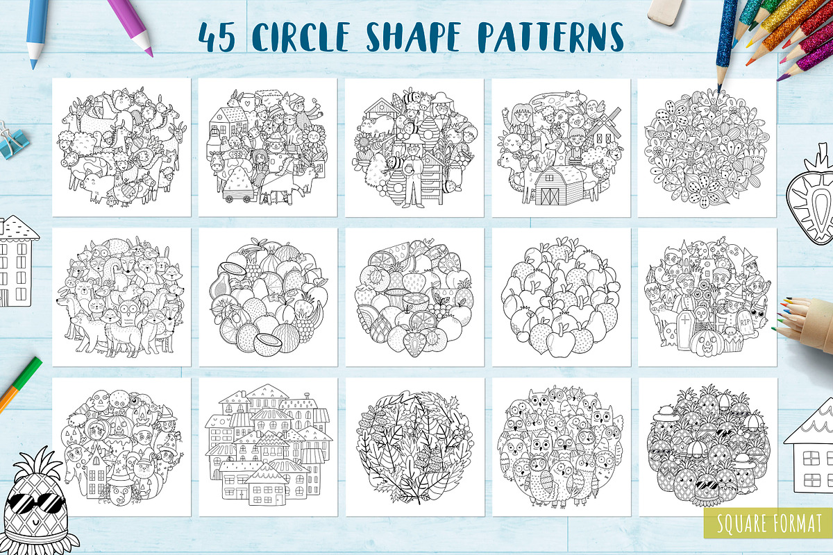 90 Coloring Pages Collection, an Illustration by Gulnara Sabirova (Photo 16 of 22)