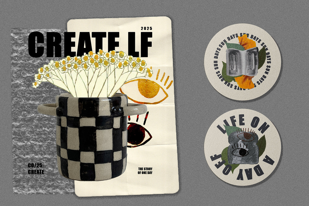 Сreative retro collages, an Object Graphic by Aleks.Flaks (Photo 7 of 18)