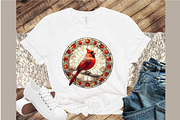 Stained Glass Red Cardinal Clipart, an Illustration by Sublimation Artist (Thumbnail 4 of 6)