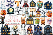 Cute Halloween Clipart Bundle, an Illustration by Designworld (Thumbnail 1 of 5)