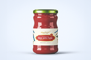 Glass Jar With Paste Mockup