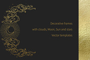 Frames with clouds, Sun and Moon, an Object Graphic by Nadia Murash (Thumbnail 1 of 6)