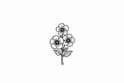 Flower Outline Art Printable bundle, an Illustration by yasushie (Thumbnail 9 of 9)