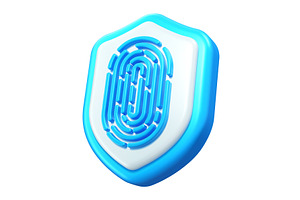3D biometric fingerprint, a Technology Illustration by Buch&Bee