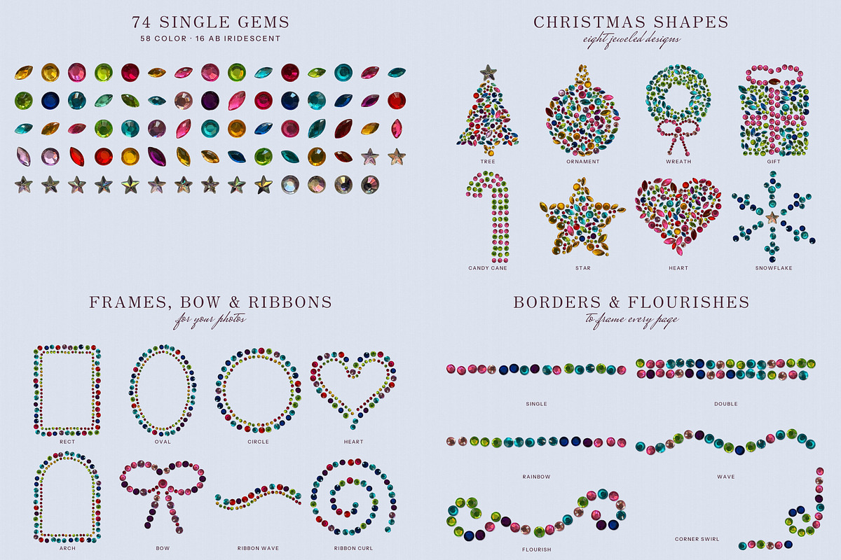 Rhinestone Christmas Tree and Frames, an Object Graphic by Anzhelika (Photo 7 of 9)