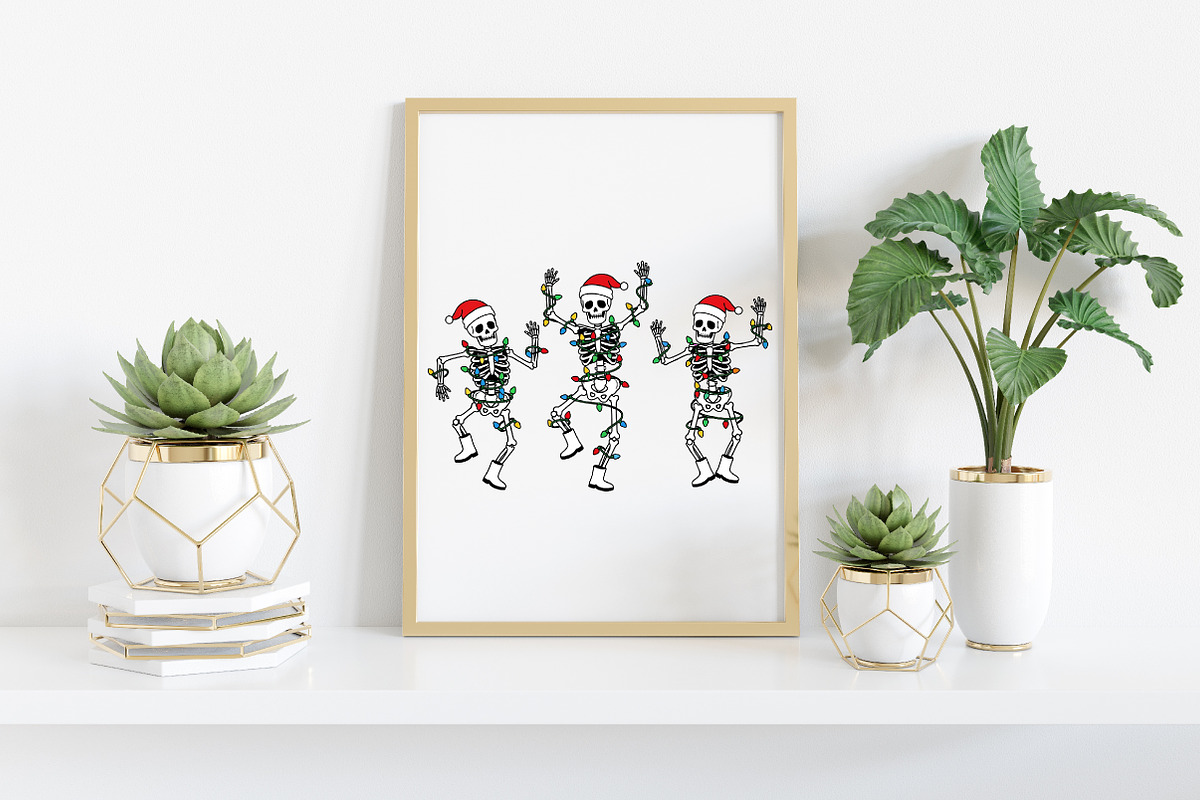 Christmas Dancing Skeleton Png, an Illustration by Craft Nest (Photo 5 of 6)