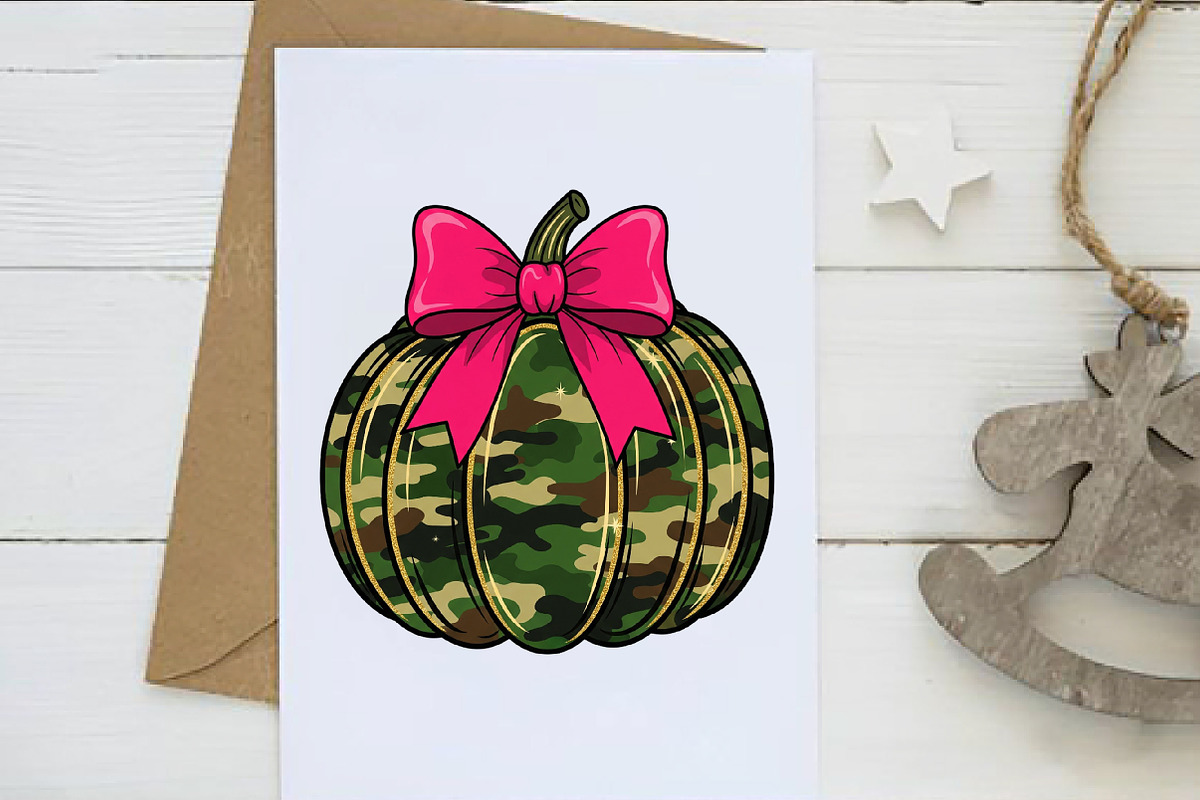 Camo Pumpkin Glitter Coquette Fall, an Illustration by Dream Creation (Photo 3 of 5)