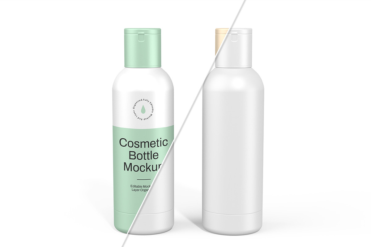 Two Cosmetic Bottle Mockup Template, a Product Mockup by graphypix (Photo 3 of 4)