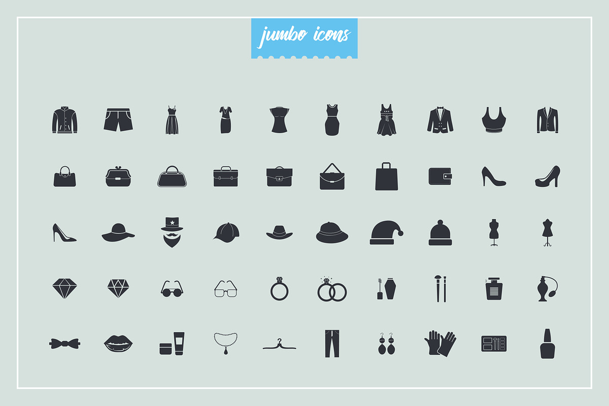 Fashion Glyph Icons V2, a Solid Icon by Jumbo Icons (Photo 4 of 6)